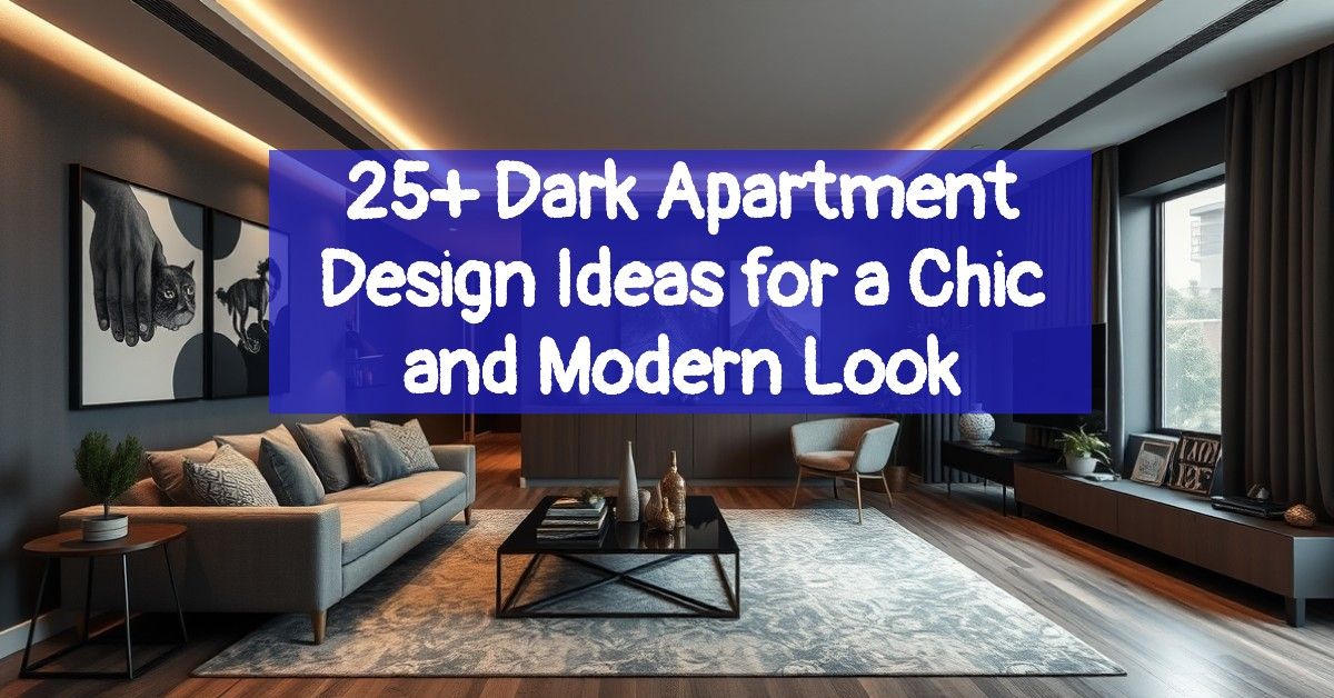 25+ Dark Apartment Design Ideas for a Chic and Modern Look