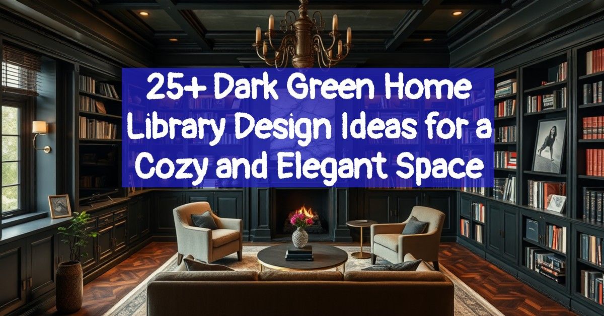 25+ Dark Green Home Library Design Ideas for a Cozy and Elegant Space