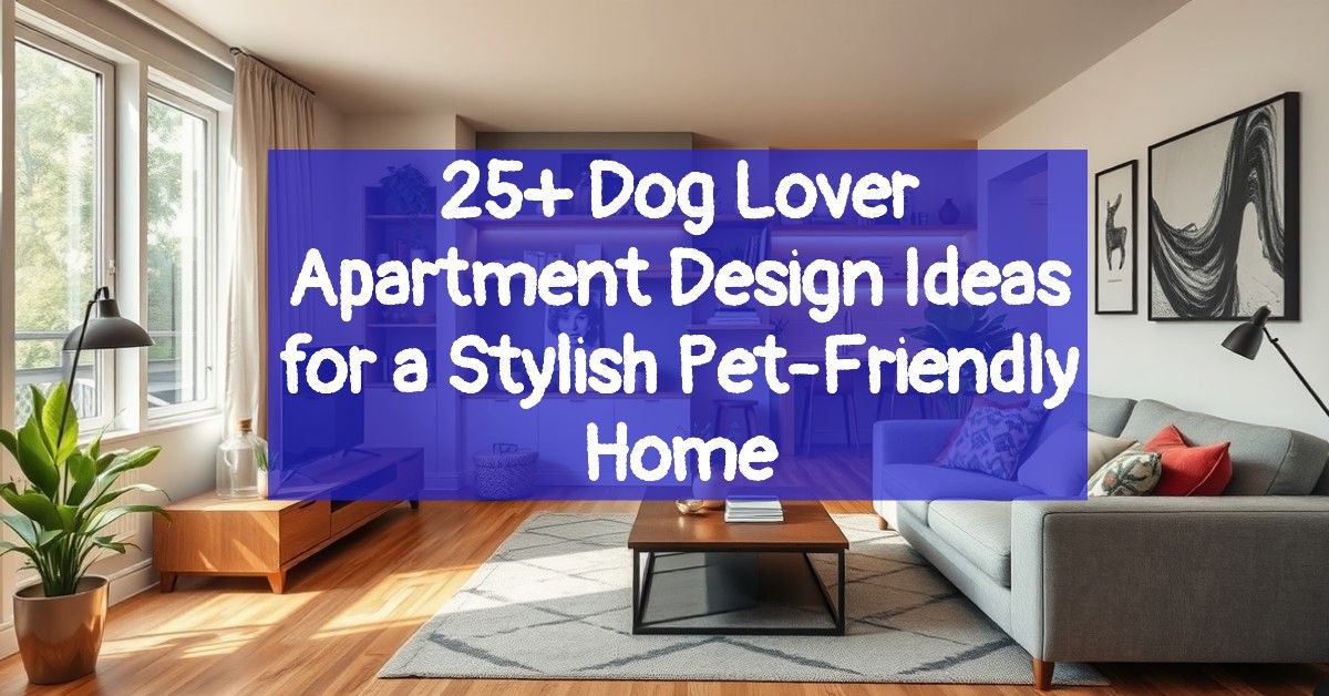 25+ Dog Lover Apartment Design Ideas for a Stylish Pet-Friendly Home