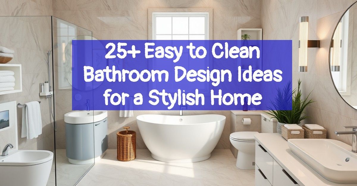 25+ Easy to Clean Bathroom Design Ideas for a Stylish Home