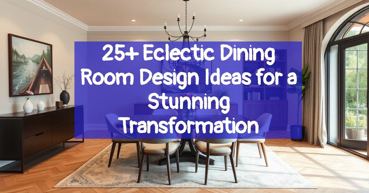 25+ Eclectic Dining Room Design Ideas for a Stunning Transformation