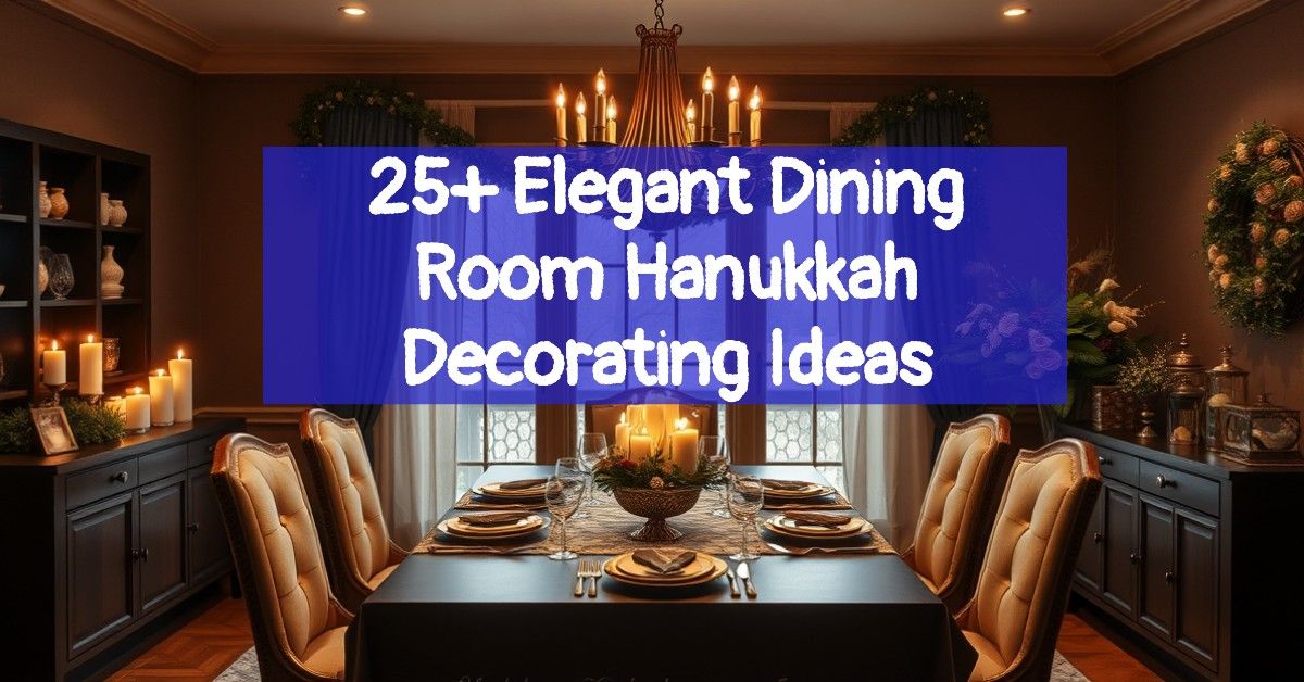 25+ Elegant Dining Room Hanukkah Decorating Ideas