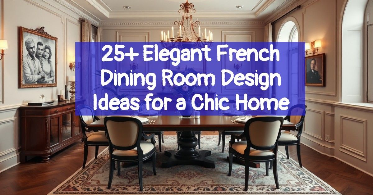 25+ Elegant French Dining Room Design Ideas for a Chic Home