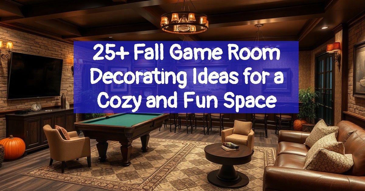 25+ Fall Game Room Decorating Ideas for a Cozy and Fun Space