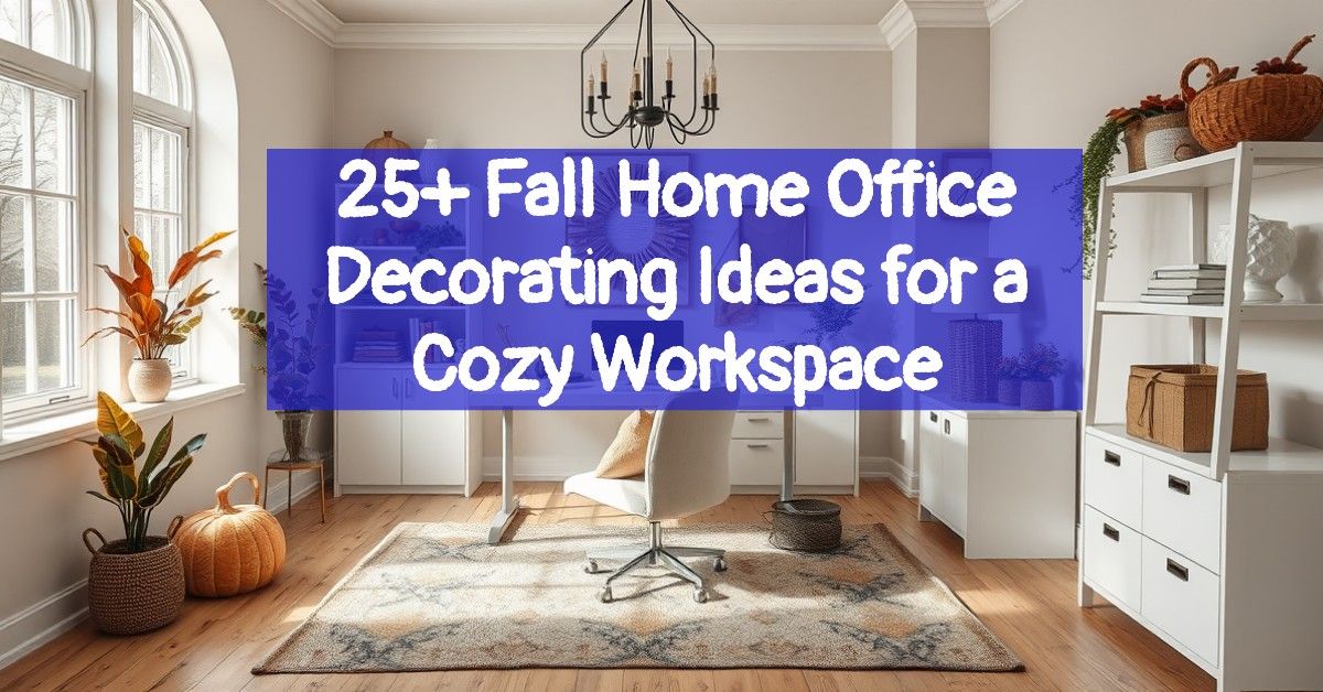 25+ Fall Home Office Decorating Ideas for a Cozy Workspace