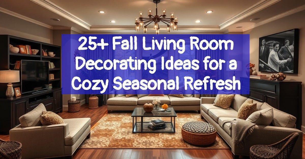 25+ Fall Living Room Decorating Ideas for a Cozy Seasonal Refresh