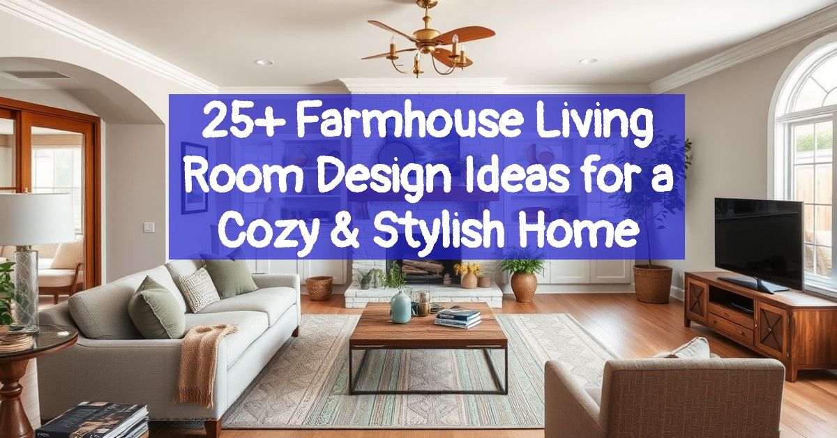 25+ Farmhouse Living Room Design Ideas for a Cozy & Stylish Home