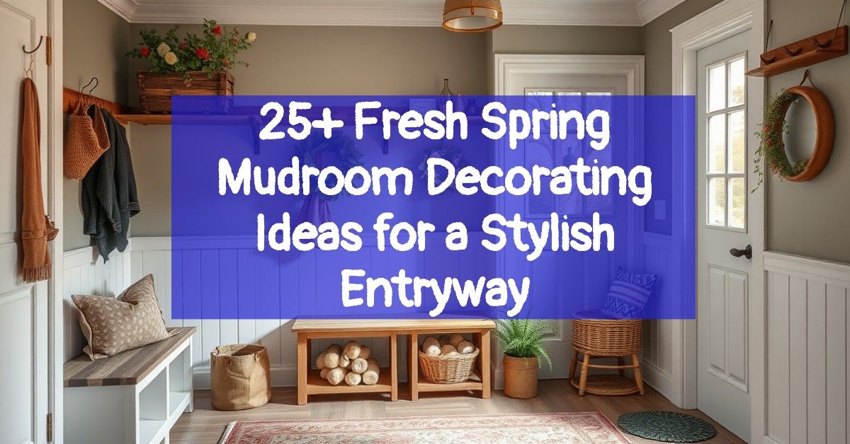 25+ Fresh Spring Mudroom Decorating Ideas for a Stylish Entryway