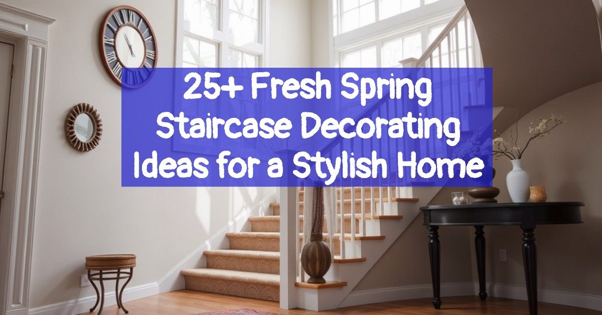 25+ Fresh Spring Staircase Decorating Ideas for a Stylish Home