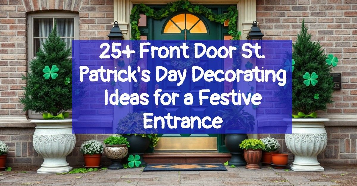 25+ Front Door St. Patrick's Day Decorating Ideas for a Festive Entrance