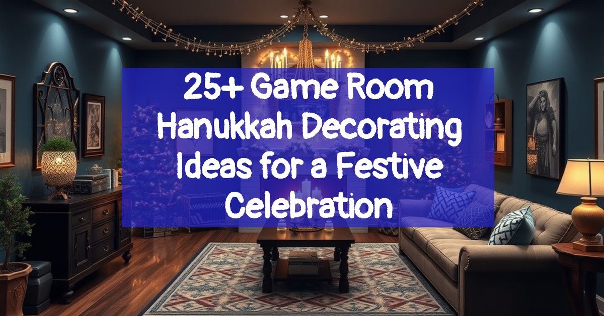 25+ Game Room Hanukkah Decorating Ideas for a Festive Celebration