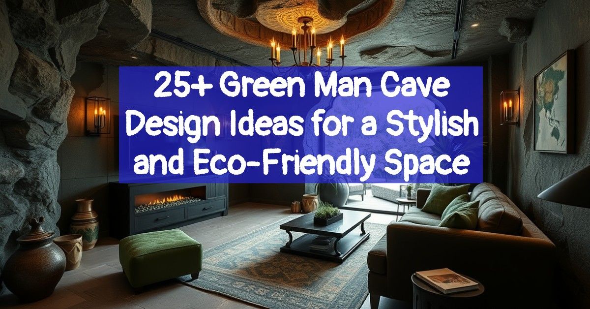 25+ Green Man Cave Design Ideas for a Stylish and Eco-Friendly Space