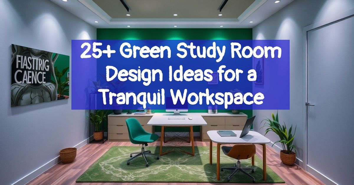 25+ Green Study Room Design Ideas for a Tranquil Workspace