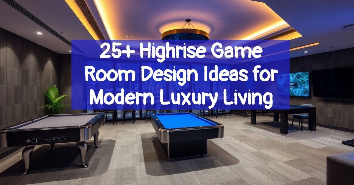 25+ Highrise Game Room Design Ideas for Modern Luxury Living