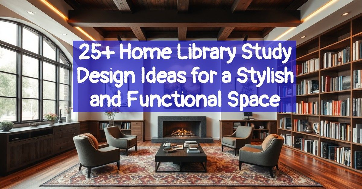 25+ Home Library Study Design Ideas for a Stylish and Functional Space