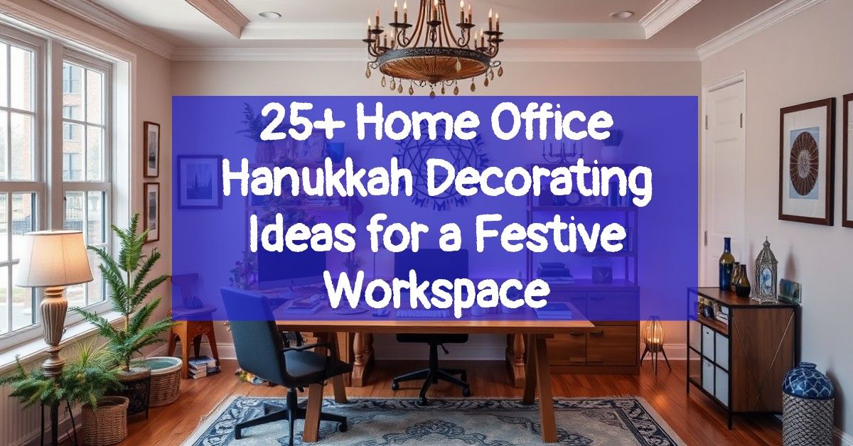 25+ Home Office Hanukkah Decorating Ideas for a Festive Workspace