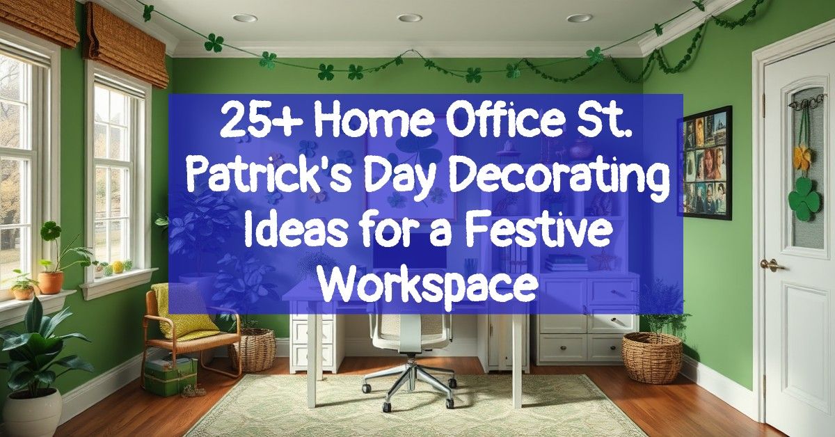 25+ Home Office St. Patrick's Day Decorating Ideas for a Festive Workspace