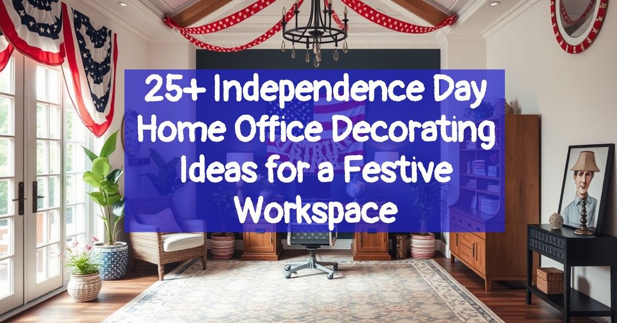 25+ Independence Day Home Office Decorating Ideas for a Festive Workspace