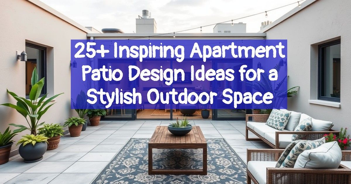 25+ Inspiring Apartment Patio Design Ideas for a Stylish Outdoor Space