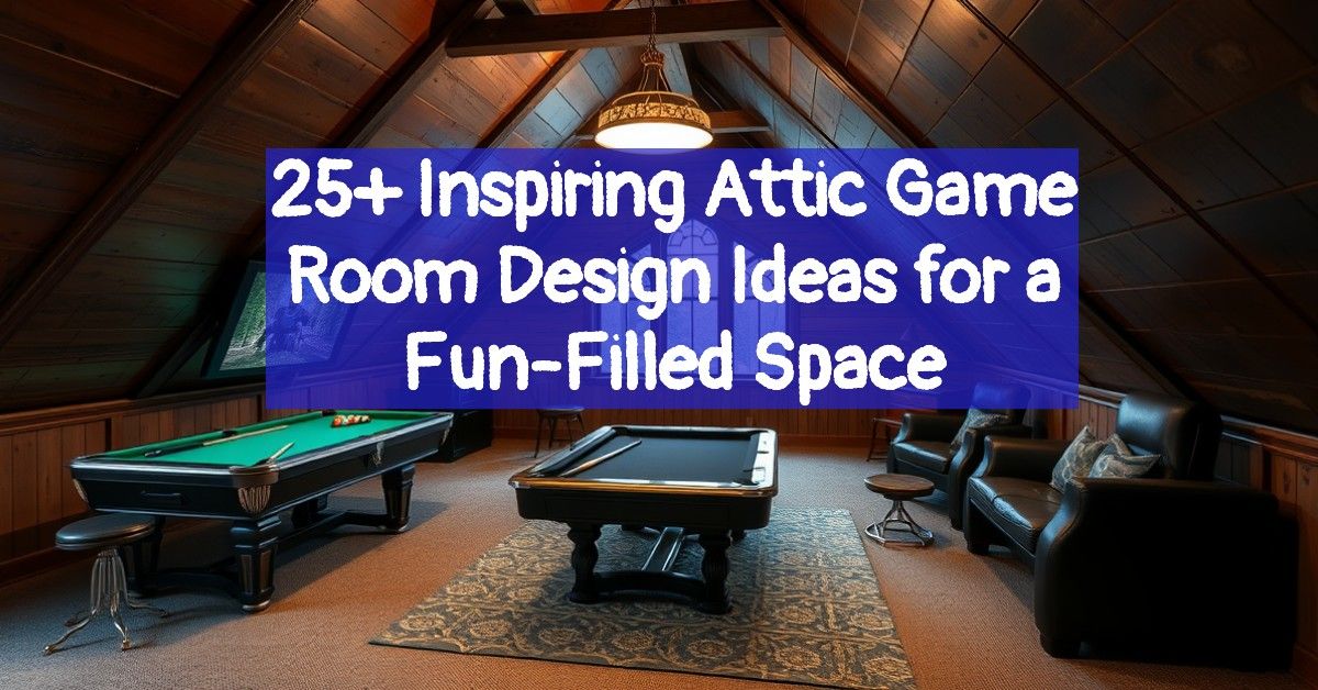 25+ Inspiring Attic Game Room Design Ideas for a Fun-Filled Space