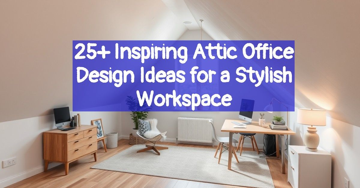 25+ Inspiring Attic Office Design Ideas for a Stylish Workspace