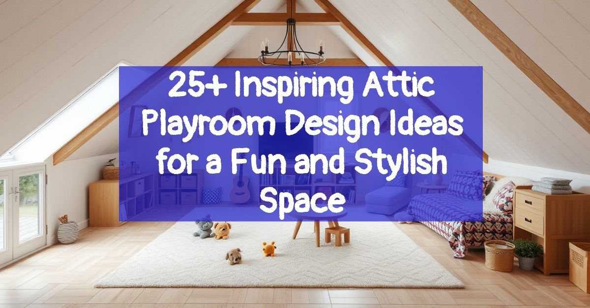 25+ Inspiring Attic Playroom Design Ideas for a Fun and Stylish Space