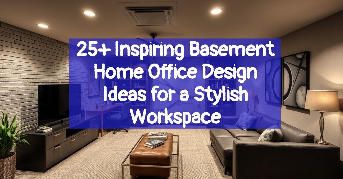 25+ Inspiring Basement Home Office Design Ideas for a Stylish Workspace