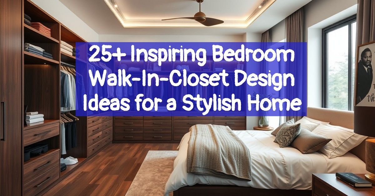 25+ Inspiring Bedroom Walk-In-Closet Design Ideas for a Stylish Home