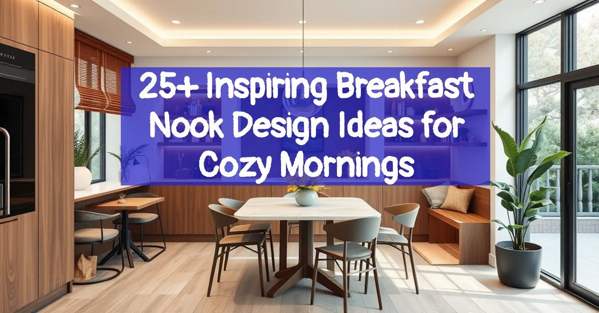 25+ Inspiring Breakfast Nook Design Ideas for Cozy Mornings