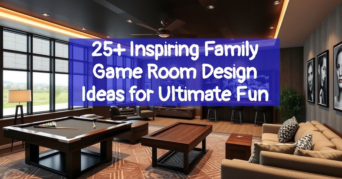 25+ Inspiring Family Game Room Design Ideas for Ultimate Fun