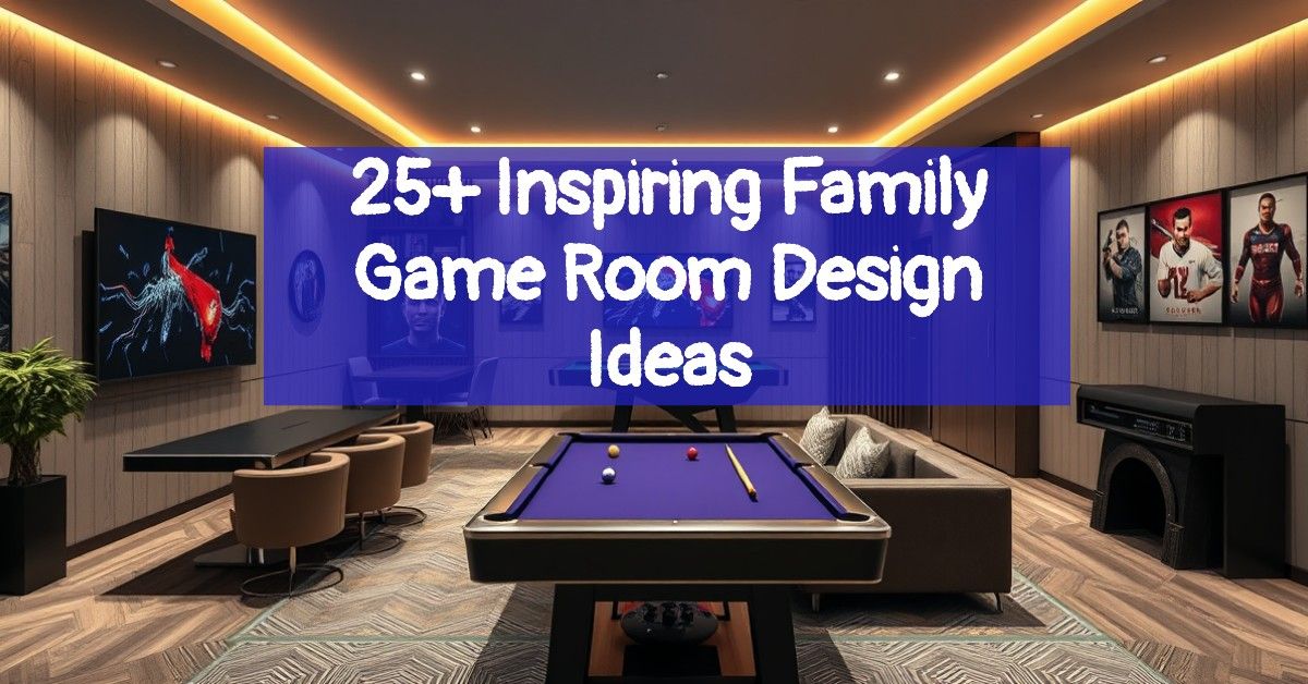 25+ Inspiring Family Game Room Design Ideas