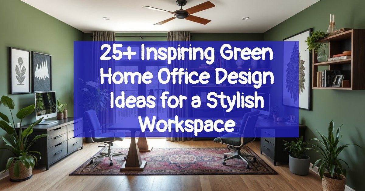 25+ Inspiring Green Home Office Design Ideas for a Stylish Workspace