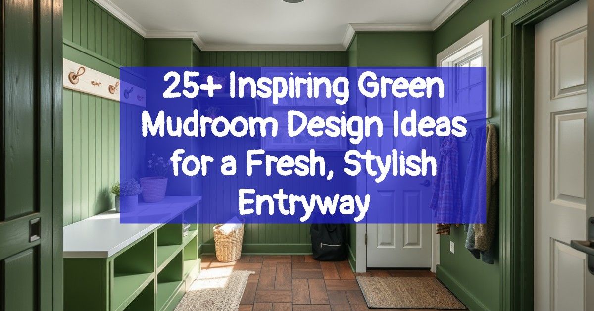 25+ Inspiring Green Mudroom Design Ideas for a Fresh, Stylish Entryway