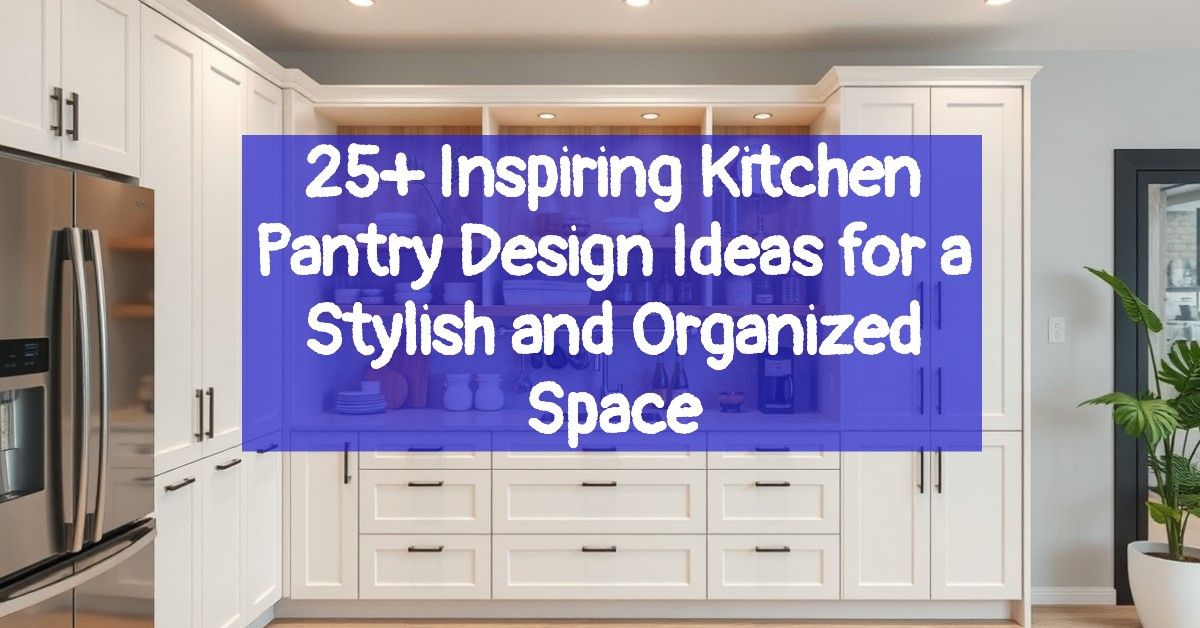 25+ Inspiring Kitchen Pantry Design Ideas for a Stylish and Organized Space