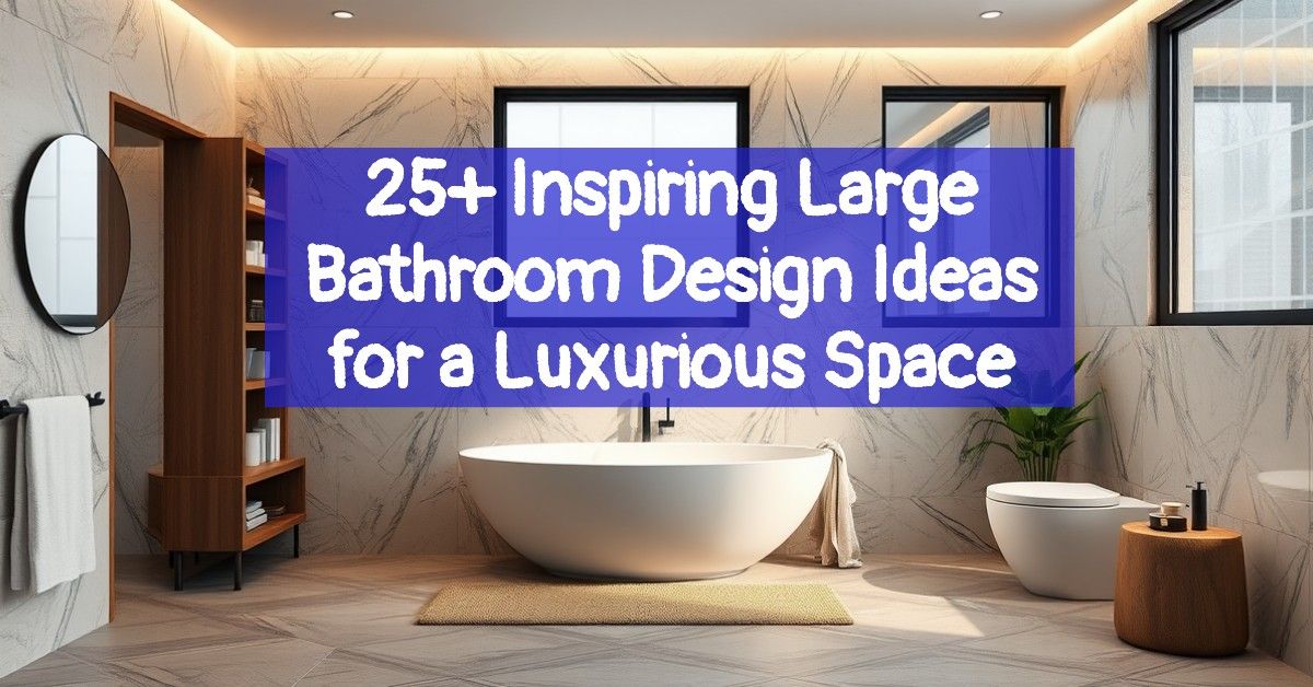 25+ Inspiring Large Bathroom Design Ideas for a Luxurious Space