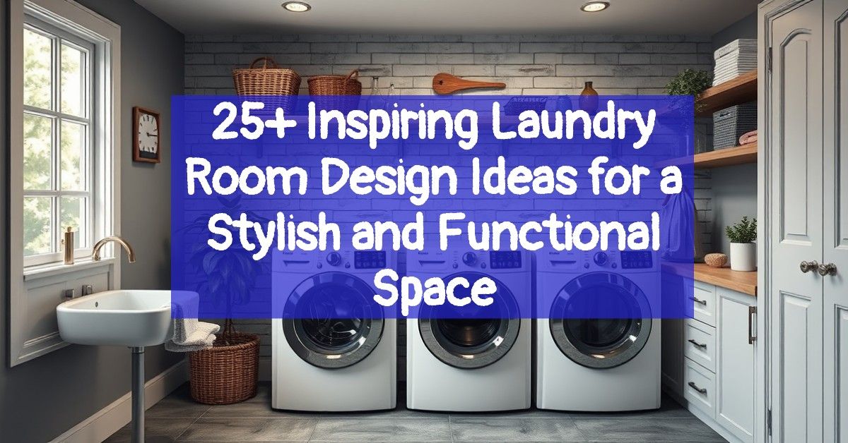 25+ Inspiring Laundry Room Design Ideas for a Stylish and Functional Space