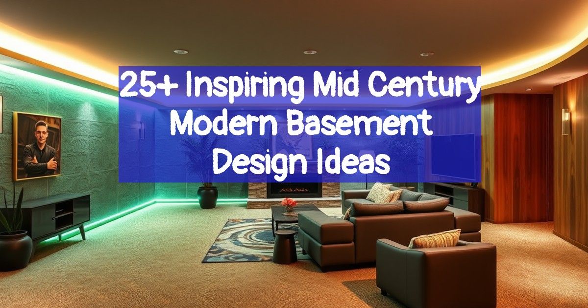 25+ Inspiring Mid Century Modern Basement Design Ideas