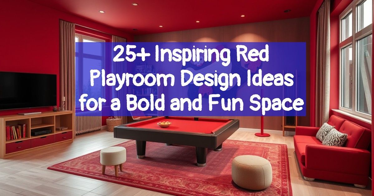 25+ Inspiring Red Playroom Design Ideas for a Bold and Fun Space