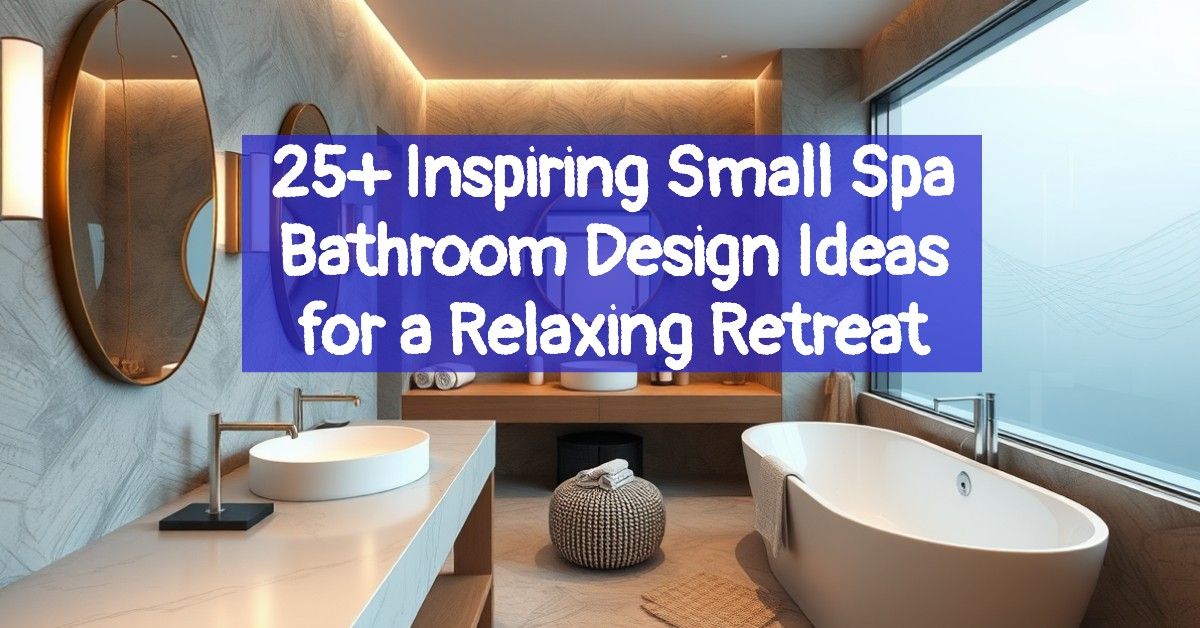 25+ Inspiring Small Spa Bathroom Design Ideas for a Relaxing Retreat