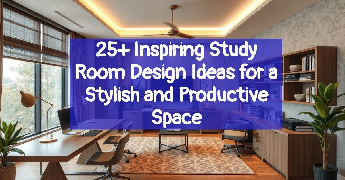 25+ Inspiring Study Room Design Ideas for a Stylish and Productive Space