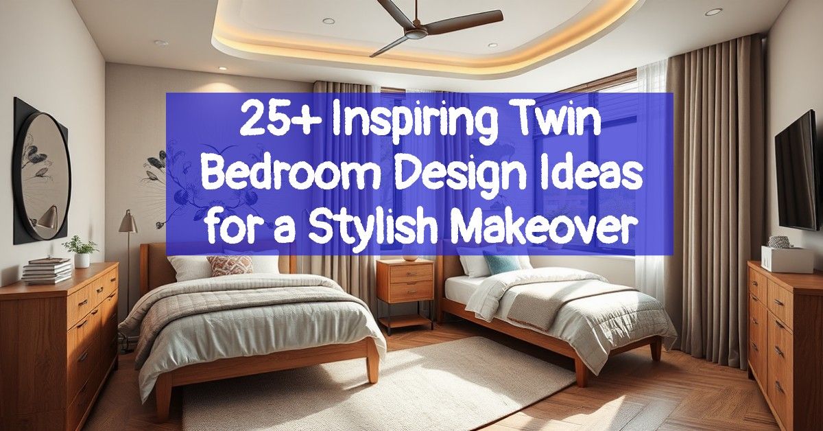 25+ Inspiring Twin Bedroom Design Ideas for a Stylish Makeover