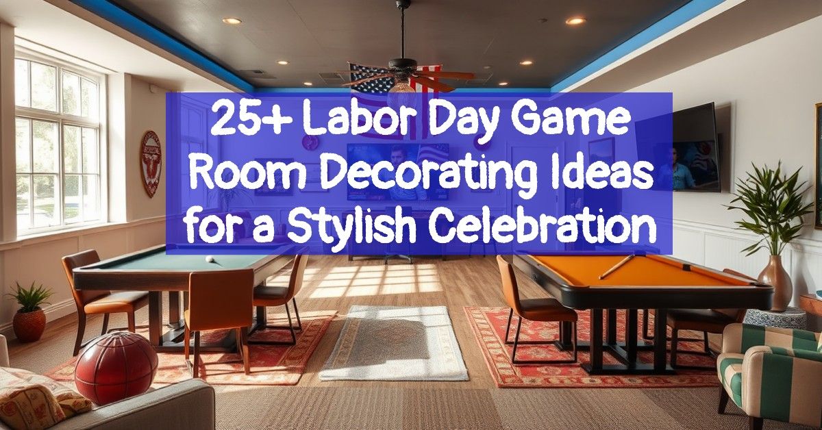 25+ Labor Day Game Room Decorating Ideas for a Stylish Celebration