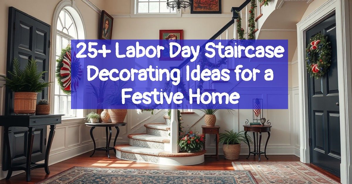 25+ Labor Day Staircase Decorating Ideas for a Festive Home