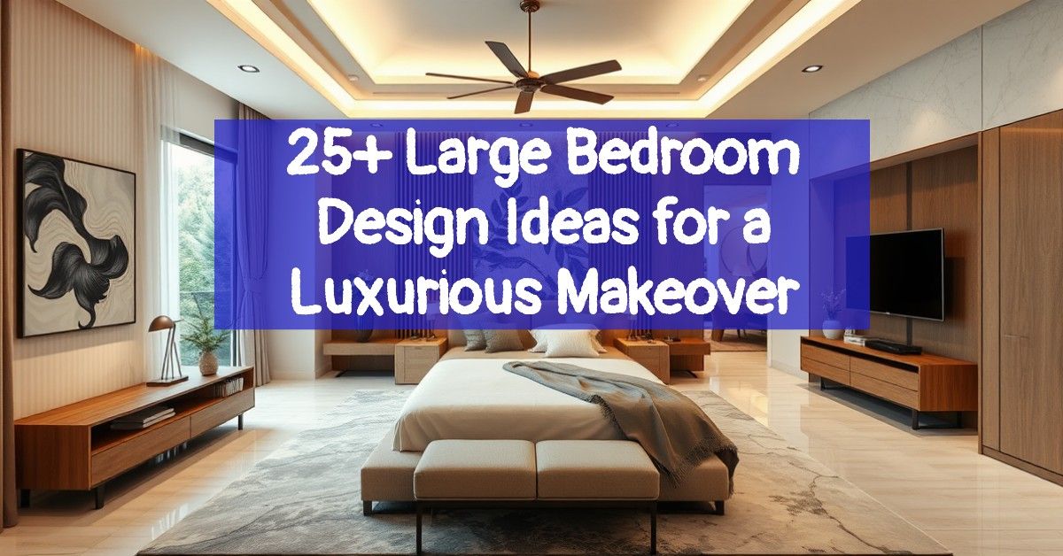 25+ Large Bedroom Design Ideas for a Luxurious Makeover