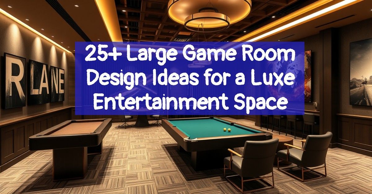 25+ Large Game Room Design Ideas for a Luxe Entertainment Space