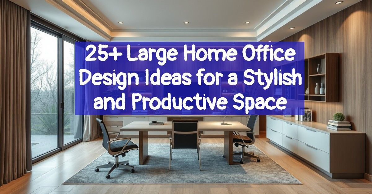 25+ Large Home Office Design Ideas for a Stylish and Productive Space