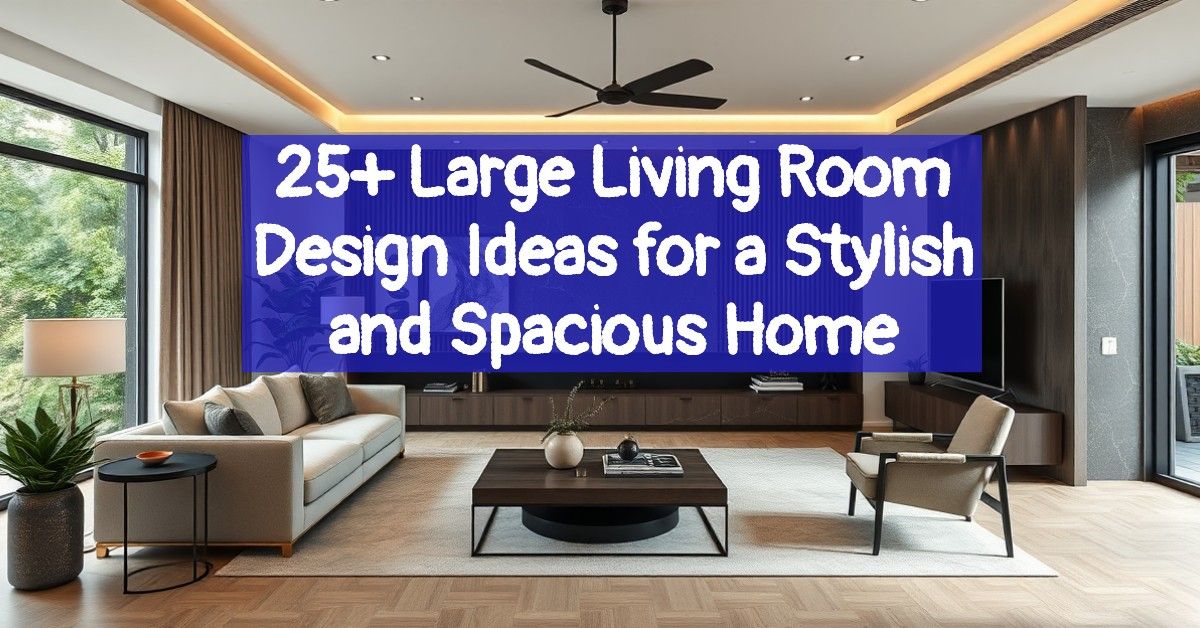 25+ Large Living Room Design Ideas for a Stylish and Spacious Home