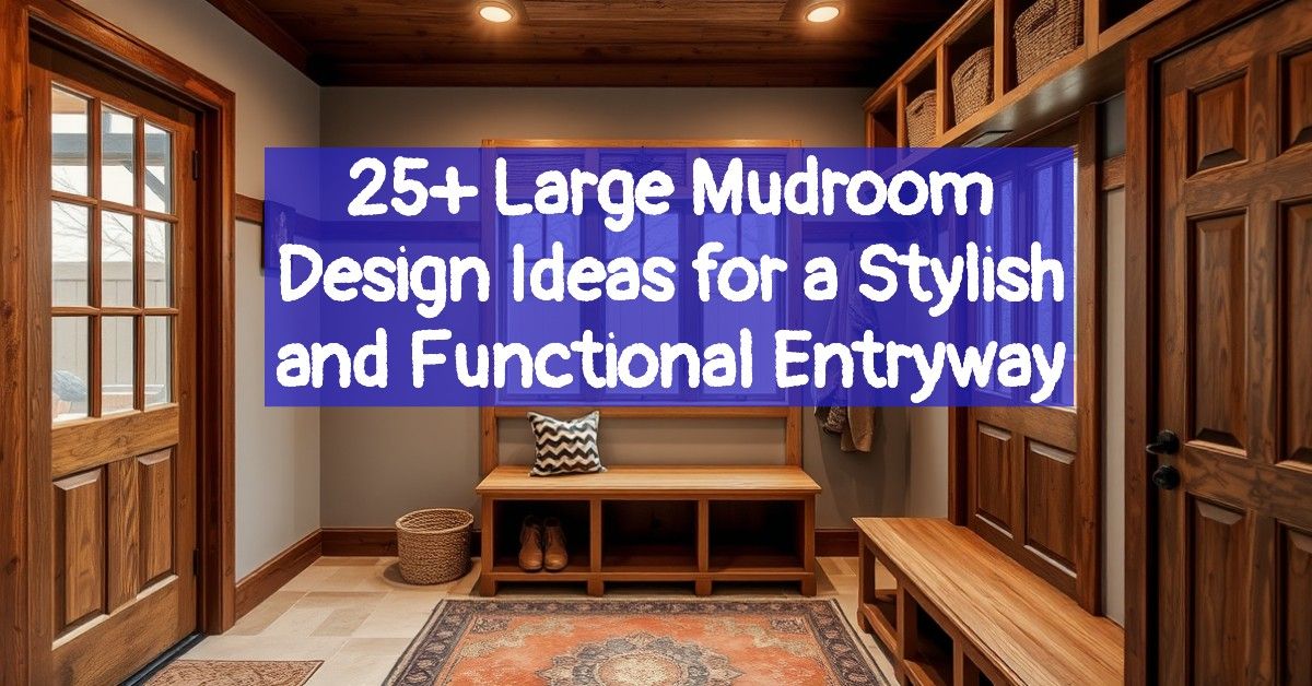 25+ Large Mudroom Design Ideas for a Stylish and Functional Entryway