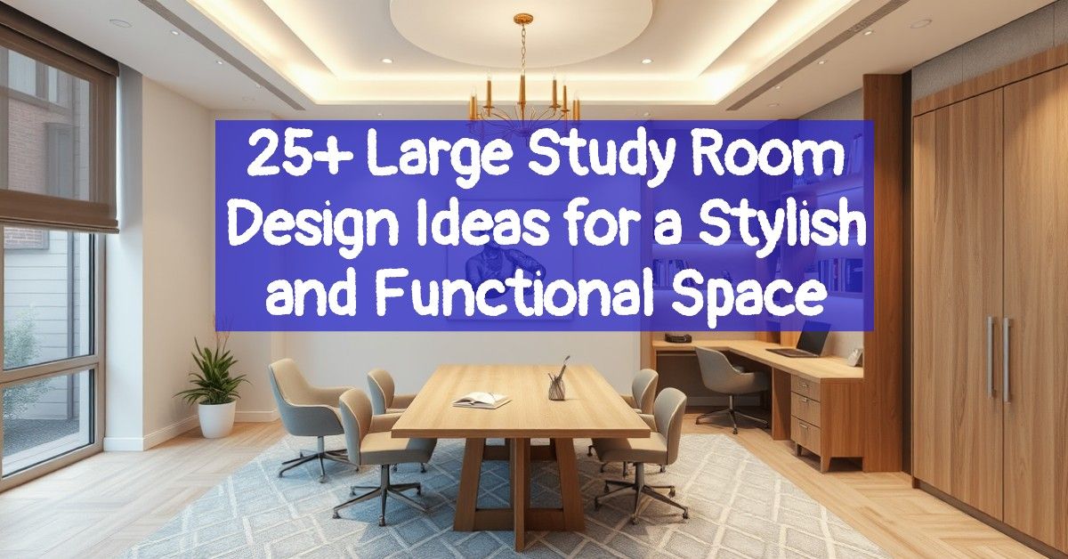 25+ Large Study Room Design Ideas for a Stylish and Functional Space