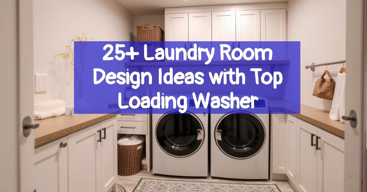 25+ Laundry Room Design Ideas with Top Loading Washer